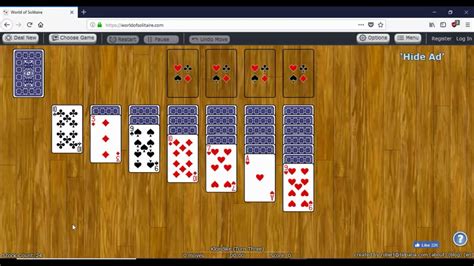 world of solitaire klondike turn one.
